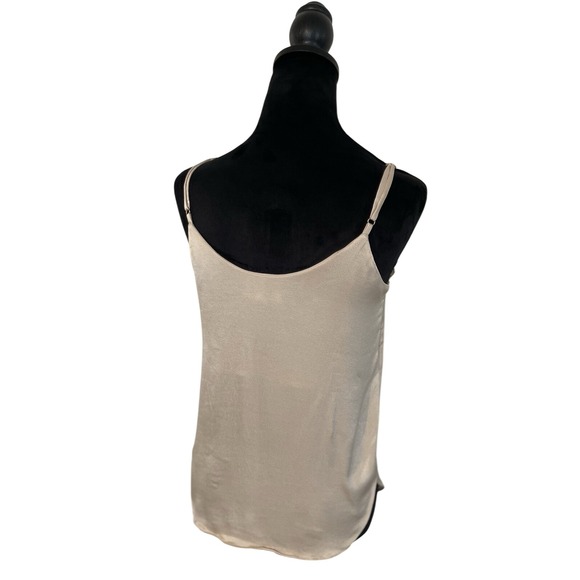 Anthropologie Floreat Ivory Lace Trim‎ Silky Cami Small V Neck Spaghetti Strap - Picture 3 of 7